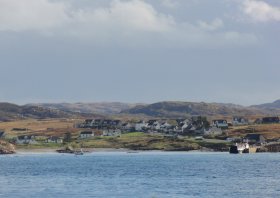 Looking back toward Fionnophort on Mull from Iona