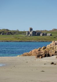 Iona abbey from Fionnphort beach