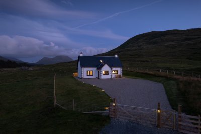 Twilight at Kilbeg Lodge, with stunning dark skies for stargazing