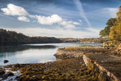 Aros Park lies nearby with the lochan, waterfalls and pier to discover