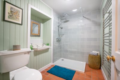 The spacious shower room on the ground floor lies a stone's throw from the ground floor bedroom