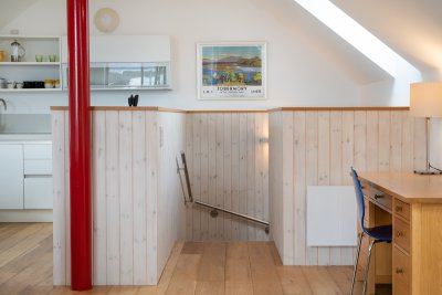 Bookend Cottage enjoys an upside-down layout to maximise the views