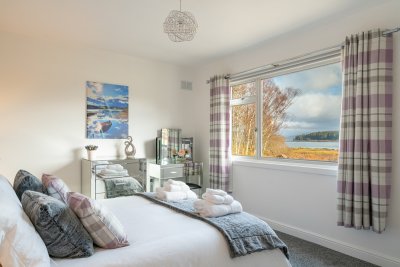 Wake up to sea views from the stunning master bedroom