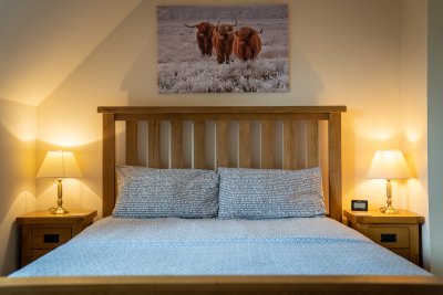 Both double bedrooms at Corrieyairack feature indulgent king-sized beds