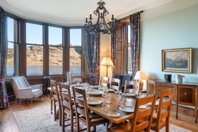 Dining room with superb loch views