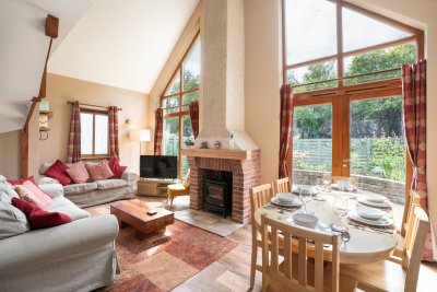 The heart of the home at Daisy Cottage with a wood-burning effect gas fire