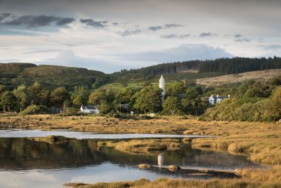 Dervaig sits at the head of Loch Cuin with its iconic church