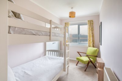 Lovely bunk bedroom with sea views