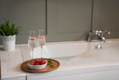 Enjoy a long soak after a day in the mountains