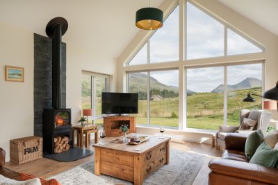 The living area is a lovely light-filled and sociable space