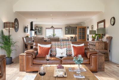 The open-plan layout is ideal for family get togethers