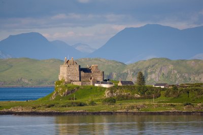 Duart Castle at the head of the bay