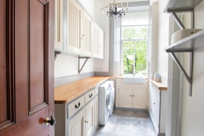 The convenient utility room at Oakfield House, ideal for stowing coats and boots