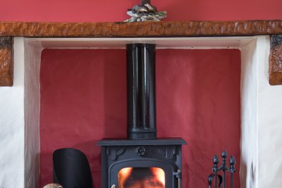 Multi fuel stove is great for cosy evenings