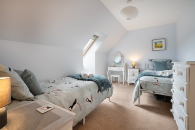 The charming twin bedroom at Rowan Lea, also en-suite!