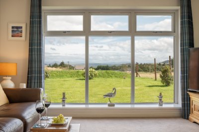 Sea views over the Sound of Mull to the front of the house