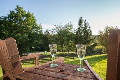 The perfect spot for a glass of wine while watching the wildlife