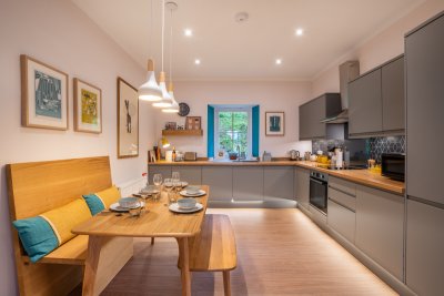 Eat in in style in the beautifully appointed dining kitchen