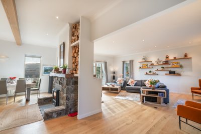 Guests will love the sociable layout of Torrbreac, with a huge open-plan living, dining and kitchen area complete with twin feature fireplaces