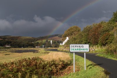 Arriving into the village of Dervaig