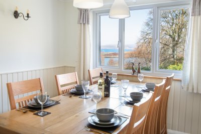 Dining table and sea views