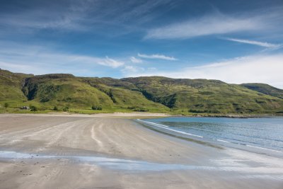 The wide expanse of Laggan Sands at Lochbuie