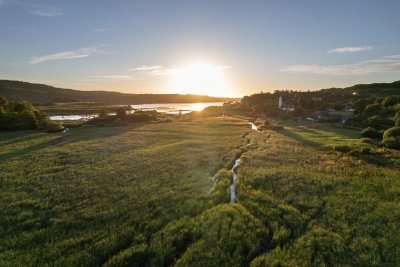 Sunset over the River Bellart and Loch Cuin