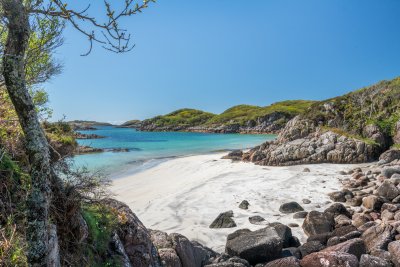 You are well placed to explore some of Mull's more secluded beaches like this one