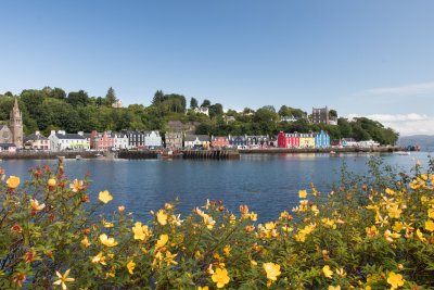 Tobermory, the main town in Mull, is a thirty minute drive from the house