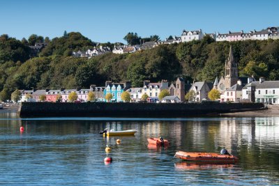 Tobermory's habour in the summer sunshine