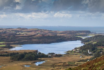 Dervaig as seen from the surrounding hills