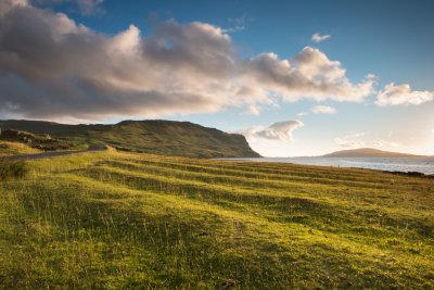 Terraced hills in north Mull