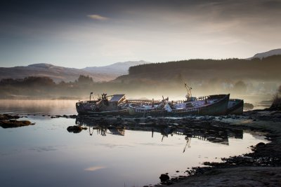 The Salen shipwrecks lie just a few miles up the coast