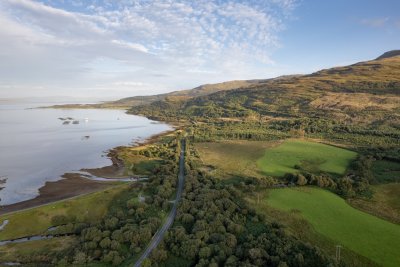 Looking along the island's east coast