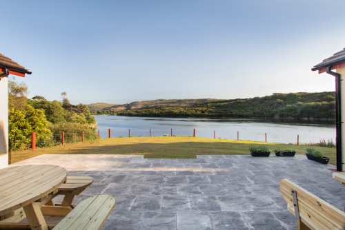 The stunning patio, a suntrap and wildlife observation point!