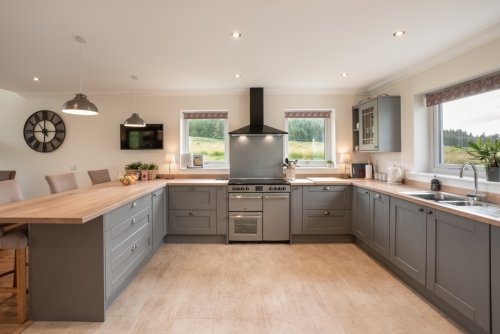 The kitchen is spacious and superbly equipped at Kilbeg Lodge