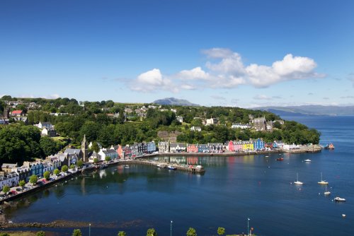 Looking over Tobermory and the harbour