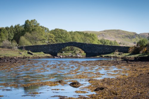 The humpbacked bridge at the turning to Grasspoint