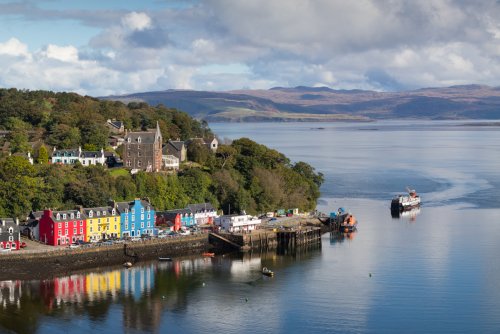 Tobermory harbour on a summer's day